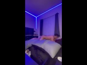 Red Hair Petite Latina in lingerie looking like a Christmas present 15/16