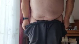 Strip tease with chain buttplug