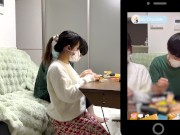 ライブ配信でどこまでバレないか...気持ちよすぎるライブ配信、、。Japanese hentai video. 素人/NTR/巨乳 11/16