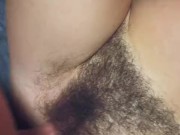Neighbors 18yr old son fucks my hairy pussy and cums on my thick bush quick 13/16