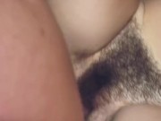 Neighbors 18yr old son fucks my hairy pussy and cums on my thick bush quick 8/16