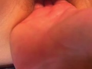 Lesbian best friend fingers my pussy until I squirt listen how wet it was