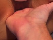 Lesbian best friend fingers my pussy until I squirt listen how wet it was 5/16