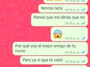 Conversación de WhatsApp con la novia de mi mejor amigo acaba en una noche de sexo bien rico y duro.