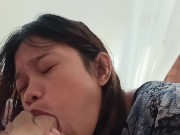 Shy teenager fingering until orgasm and takes cum shot into mouth 15/16