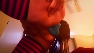 Taking a 12” cock with my fat ass