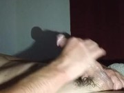 Rubbing, massaging and edging my long hard cock before making love to my best friends wife 12/16