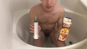 #74 コーヒー牛乳浣腸で力尽きました、、、