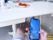 SISPORN. Beautitul teen college chick pays stepbrother for help with sex 2/16