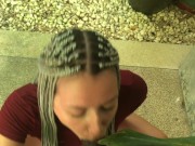Sucking BBC in the Garden
