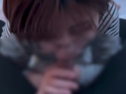 メガネ女子がちんぽの匂いに釣られて精子をたくさん吸い上げてしまう...cum in mouth sperm 14/16