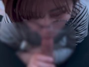 メガネ女子がちんぽの匂いに釣られて精子をたくさん吸い上げてしまう...cum in mouth sperm 15/16