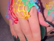 HOTTEST GIRL HIDES A DILDO WITH BALLS IN HER TINY ASS. DEEP ANAL. HD VIDEO. 10/16