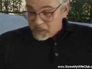 Blonde Housewife Loves Getting Fucked Outside By Strangers 1/16