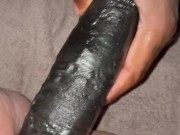 BBC dildo stretching my PAWG Snowbunny pussy open 4/16