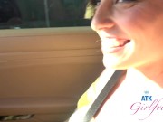 GFE hookup on date with Angel Windell sucking cock and playing with her tight pussy POV (roadhead) 3/16