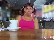 Redhead slut Nora Martin parades her hot naked body around the streets of Seville! 5/16