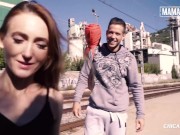 Crazy Chick Kira Parvati Enjoys Train Station Fuck With Lover - MAMACITAZ 1/16