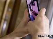 MATURE4K. Stepson has to give pleasure to the mature beautys bush 2/16