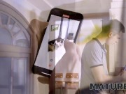 MATURE4K. Stepson has to give pleasure to the mature beautys bush 3/16