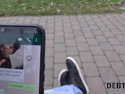 DEBT4k. Bride outfit nailed by collector in groom's presence 3/16