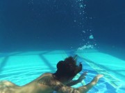 Swimming and pussy touching by Heidi 2/16