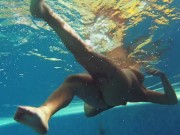 Swimming and pussy touching by Heidi 8/16