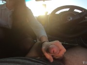 Sunset Car Blowjob and Cum Swallow 13/16