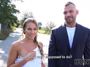 HUNT4K. Man can't resist jerking off to slender girlfriend being drilled 4/16