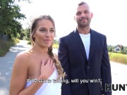 HUNT4K. Man can't resist jerking off to slender girlfriend being drilled 5/16