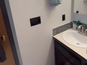 BBW stepmom MILF quickie in the bathroom fucked from behind your pov 12/16