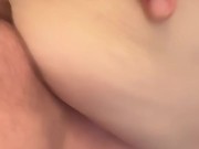 BBW stepmom MILF quickie in the bathroom fucked from behind your pov 6/16