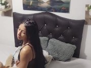 Whore in lingerie fucks herself with teddy bear 12/16