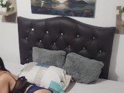 Whore in lingerie fucks herself with teddy bear 3/16