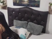 Whore in lingerie fucks herself with teddy bear 9/16