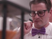 Big Boobs French Milf Stepmom Gives Her Nerd Step Son A Blowjob Before Fucking Him To Help Him Relax 1/16