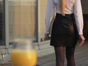 Stole a man in front of his girlfriend and fucked him in the toilet 2/16