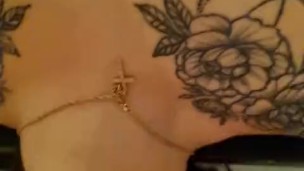 Sensual oral sex on the table with brunette