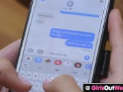 Small titted lesbian chick gets both her holes pleasured orally 1/16