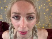 POV Face Fetish JOI Cute Shiny Submissive Slut Begs For Facial Cum Countdown | Remi Reagan 12/16