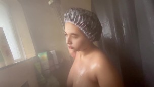 Thicc BBW girl taking a shower