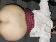 fucked her in the hallway and cum in her mouth