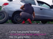 We fucked in the car like crazy and as a thank you for fixing his car 😋 2/16