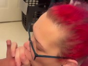 BBW stepmom MILF sucks dick side POV 9/16