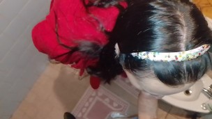 I CAUGHT MY STEPMOM WHILE SHE WAS PEENING CUCKOLD HOME