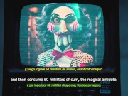 Multiple HUGE CUMSHOT in her mouth! | SAW PORN PARODY 8/16