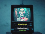 Multiple HUGE CUMSHOT in her mouth! | SAW PORN PARODY 9/16