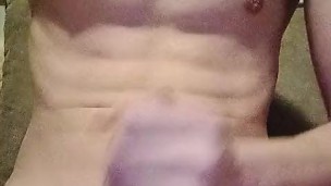 Friend jerks off until he cums