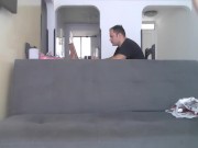 Alone girl secretly masturbating while visiting her father 2/16