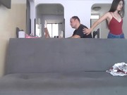 Alone girl secretly masturbating while visiting her father 4/16